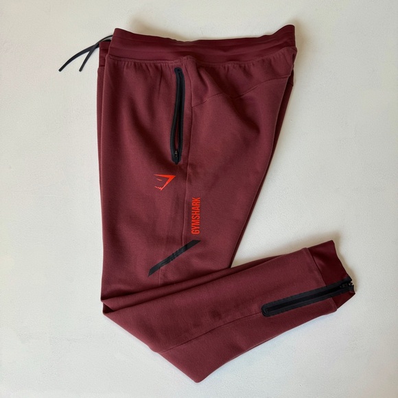 Gymshark Apex Technical Joggers | Burgundy Red | Size Medium - Picture 3 of 6